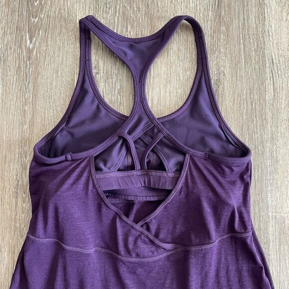 Athleta Purple Swift Reach And Restore Built-in Bra Tank Top - Size: XS - Picture 5 of 6